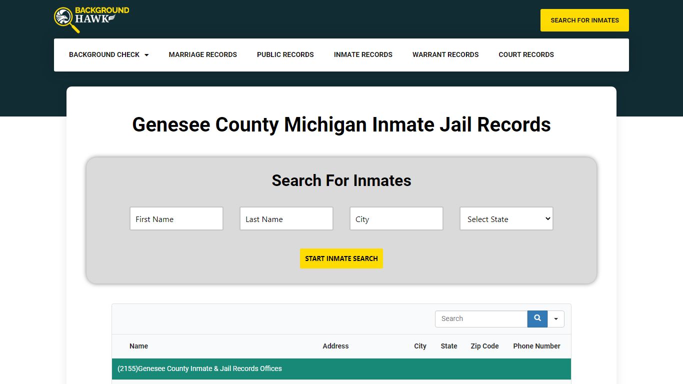 Inmate Jail Records in Genesee County , Michigan